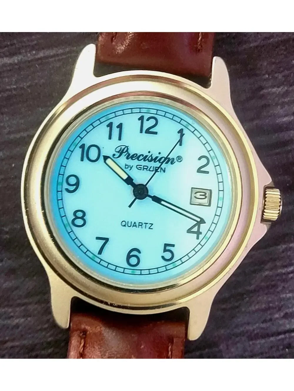 Very Rare Condition Gruen Glow‎ Dial Mens Field Flieger Watch